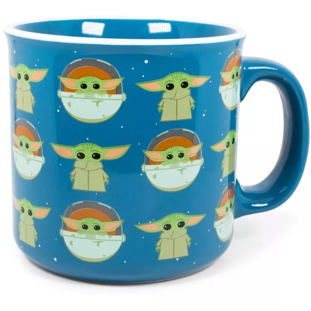 Silver Buffalo Star Wars: The Mandalorian Chibi Grogu Ceramic Camper Mug New